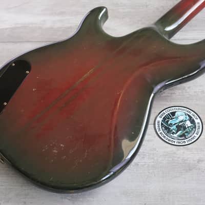 1985 Yamaha Japan BB3000 Neckthrough Fretless Broad Bass (Wine Red) image 11