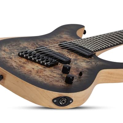 Schecter Reaper-7 Multiscale LH - Satin Charcoal Burst (1515) image 7