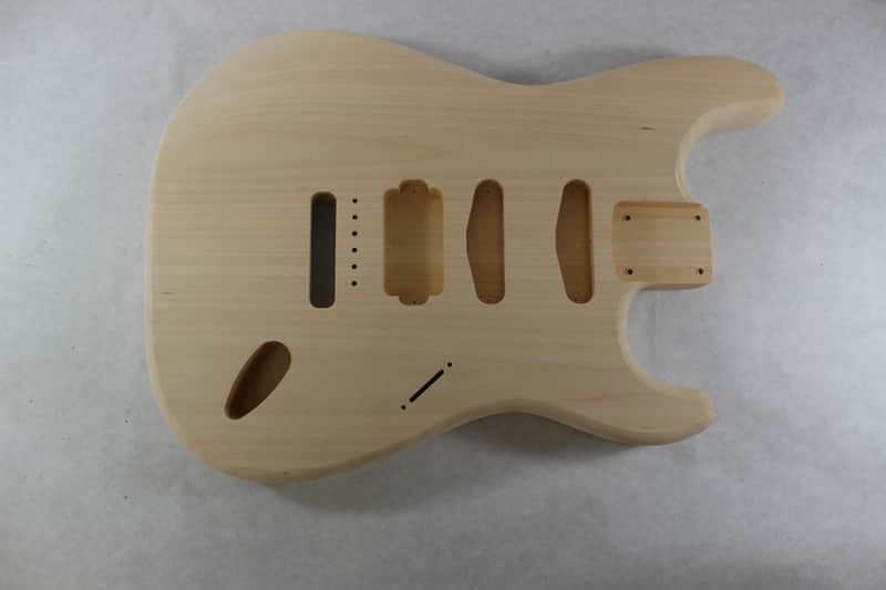 Unfinished Basswood HSS Strat Stratocaster body Fits Fender neck J918 image 1