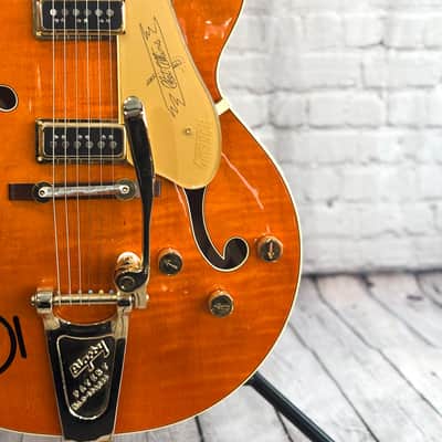 Gretsch G6120T-55 Vintage Select '55 Chet Atkins Hollow Body with Bigsby Vintage Orange Stain 2022 image 3