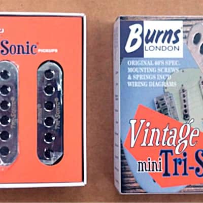 Burns of London Mini Tri-Sonic Pickups for Stratocaster New Chrome image 2