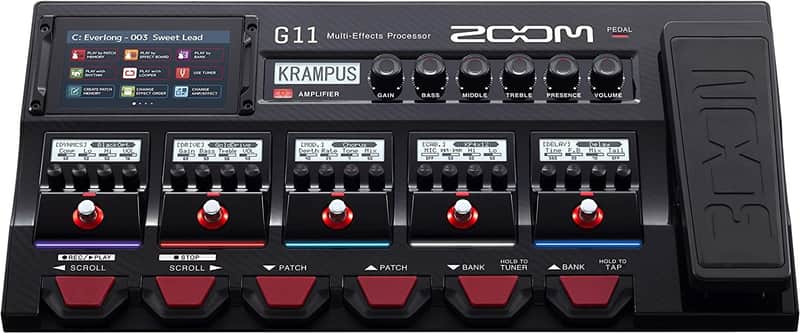 Zoom G11 Guitar Multi-Effects Processor with Expression Pedal, with Touchscreen Interface, 100+ Built in Effects, Amp Modeling, IR, Looper, Audio Interface for Direct Recording to Computer image 1