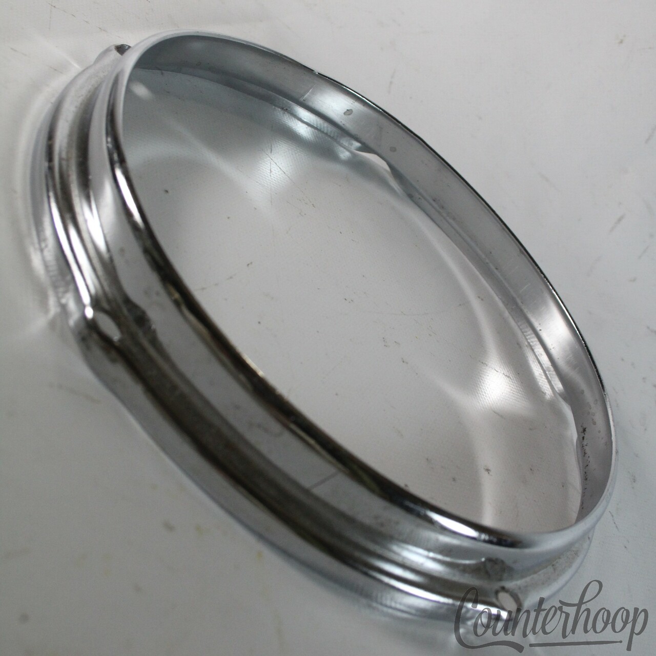Slingerland 8" Tom Drum Batter/Resonant Rim/Hoop 5Lug Stick-Saver Chrome Vintage — main photograph