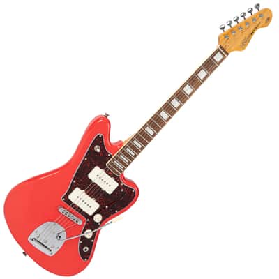 Vintage REVO Series 'Surfmaster 90' Guitar - Firenza Red - (VRS659FR) image 3