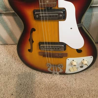 Teisco Del Rey EP-7 Hollow Body Vintage Guitar 1960's Light Sunburst image 1