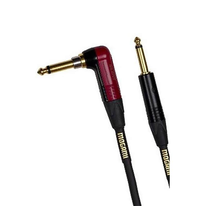 Immagine Mint Mogami Gold Instrument Cable Silent Plug 1/4" TS Straight to Right-Angle 18 ft - 1