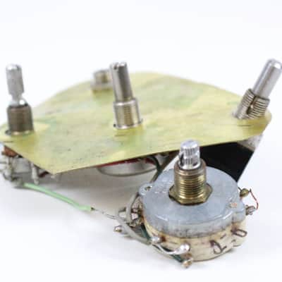 1973 Vintage Gibson L6-S Control Plate Assembly (Original Rotary Switch, Allen-Bradley Pot &Resistor, Pot, Jack, Plate) 1970s Early Norlin Era image 10