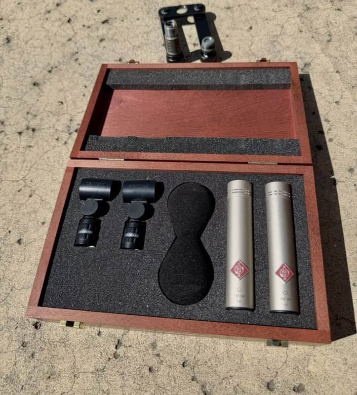Neumann KM 184 Small Diaphragm Cardioid Condenser Microphone Matched Stereo Pair 1993 - Present - Nickel image 1