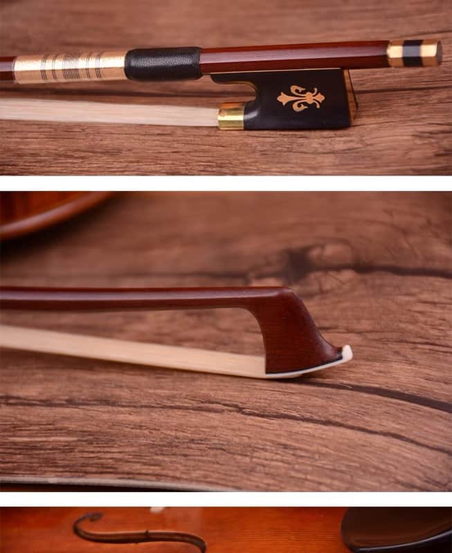 4/4 Size Violin Bow. Brazilwood Stick. Natural Mongolian Horsehair image 1