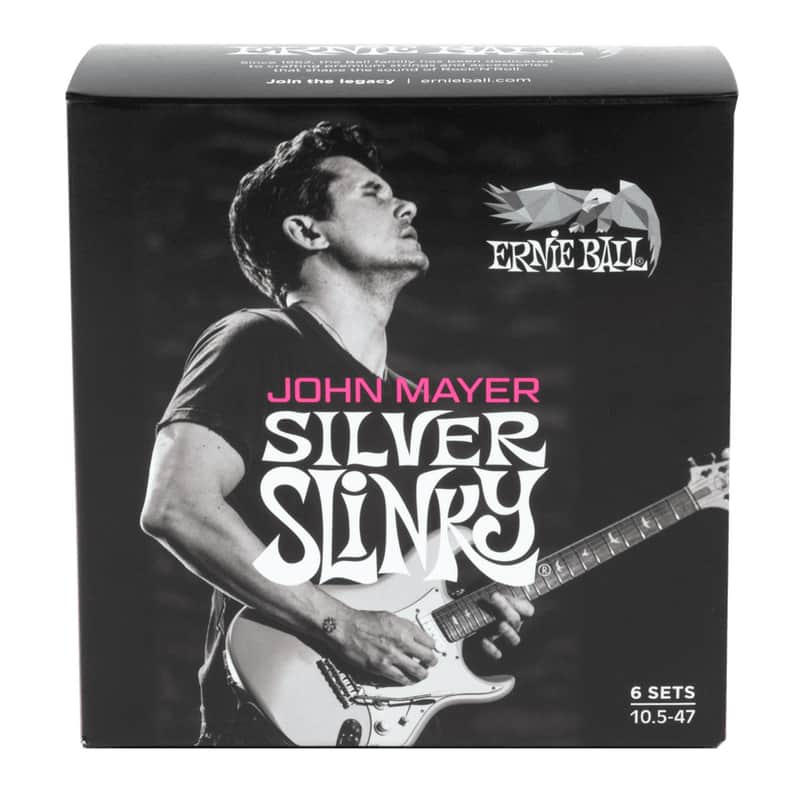 JOHN MAYER SILVER SLINKY SIGNATURE ELECTRIC GUITAR STRINGS 6-PACK image 1