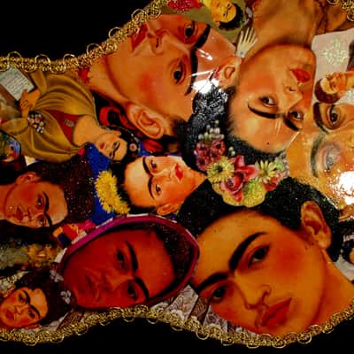 Art Guitar "FRIDA KAHLO" by the Artiste El Daga  Collage NFT Opportunity. Non Fungible Token Bitcoin image 23