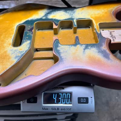 Warmtone CG HSH Strat Style Guitar Body Relic "Stormy Sky” Nitro 4.3lbs image 11