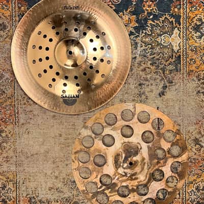 SABIAN Prototype MEET THE MASTERS 16” Hihats Effects SICK HATS CHINA Combo! 830 830 g UNIQUE image 1