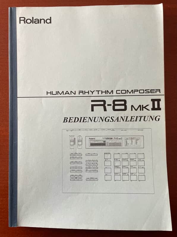 Roland R8 mkII Printed manual - German Deutsch image 1