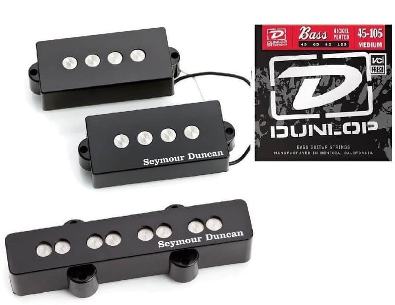 Seymour Duncan Quarter Pound PJ Precision P Jazz Bass Pickup Set SPB-3 & SJB-3 ( BASS STRINGS ) image 1