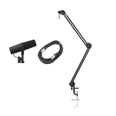 Shure SM7B-PODCAST-K Vocal Microphone with Desktop Boom and Mic Cabl image 1