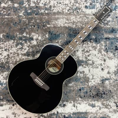 Ibanez AJ7012M1E-BK Artwood 12-String Acoustic-Electric Guitar, Black, Cosmetic Damage [USED-GOOD] image 1