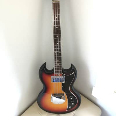 Penco Bass 70s Tobacco Burst Lawsuit-Era Double Cut Gibson SG FREE Shipping image 1