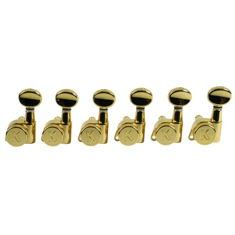 Kluson 6 In Line Left Hand Locking Contemporary Diecast Series Tuning Machines Gold image 1