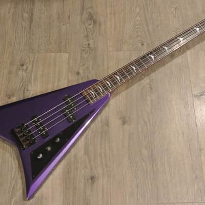 1980's Burnside by Guild The Lance V Shaped Bass with Bag- METALLIC PURPLE! image 5