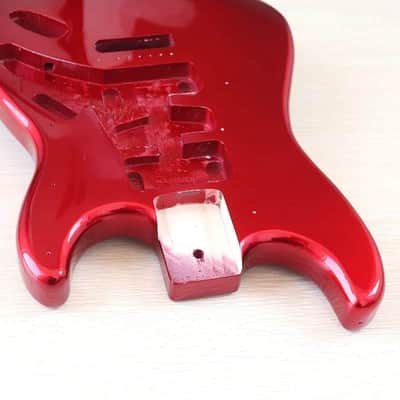 Metallic Red Finish Guitar Strat Style Poplar Wood Body image 3