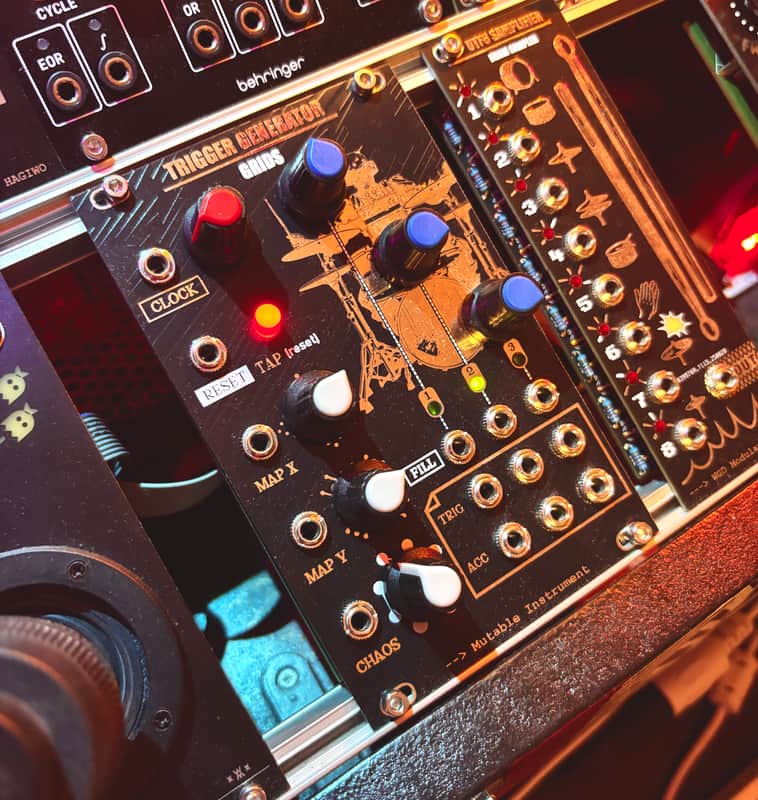 Grids - Mutable Instrument | Algorithmic Trigger Generator (THT Clone) | 16HP Eurorack DIY - Unique Panel image 1