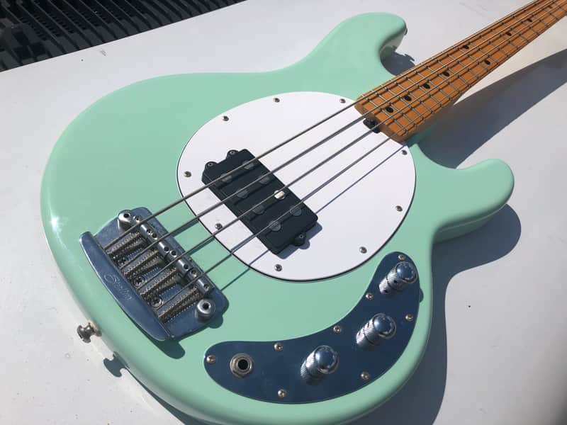 Sterling Ray 34 Electric Bass Guitar Music Man Stingray Mint Green NICE image 1