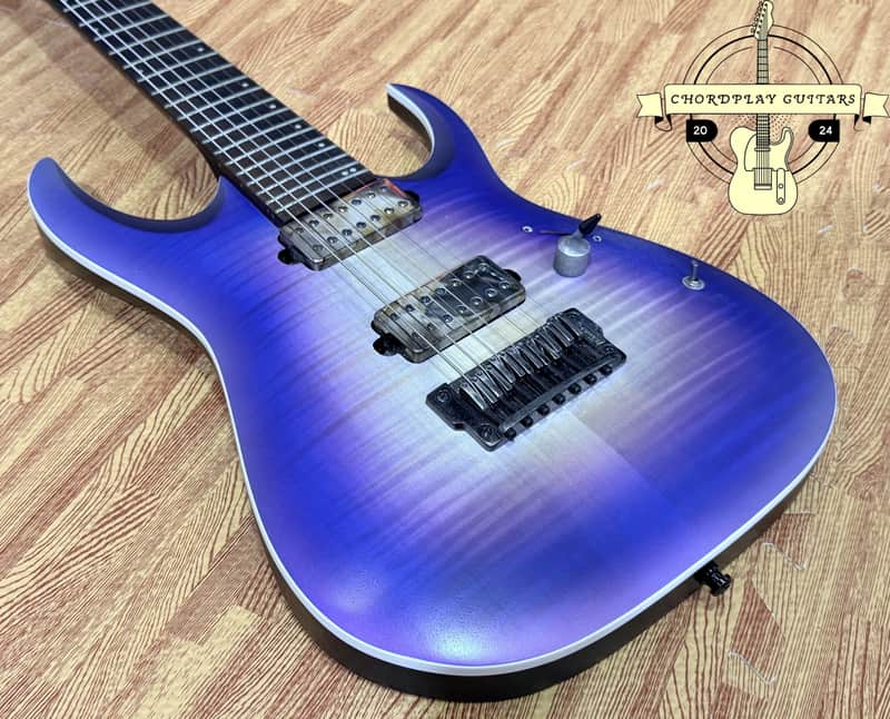 🔥2019🔥 Ibanez RGA71AL Axion Label 7 String~ Indigo Aurora Burst~ Bare Knuckle! image 1