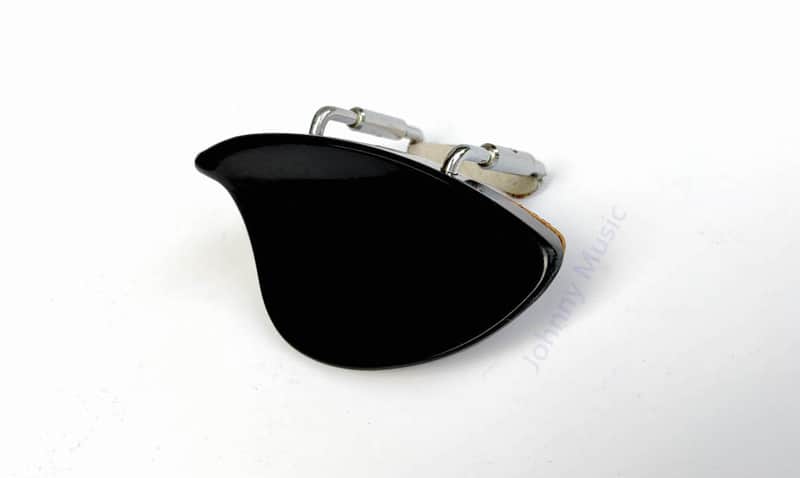 1/4 Violin Chinrest by Dresden, Normal Plate, Corked, Standard Plastic Incl Adjustment Pin Key, "A" Quality image 1