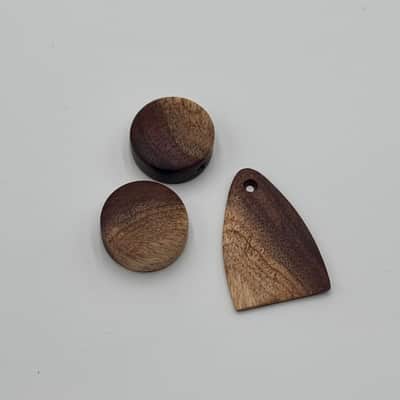 Handmade Hawaiian Koa Wood Knobs & Truss Rod Cover Set for PRS Electric Guitar - Odie's Oil Finish, Fits 2017 SE or USA Core Models image 2