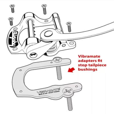 Vibramate V5 Short Tail Adapter Kit For Bigsby B5 Mount a Bigsby without drilling your guitar! image 3