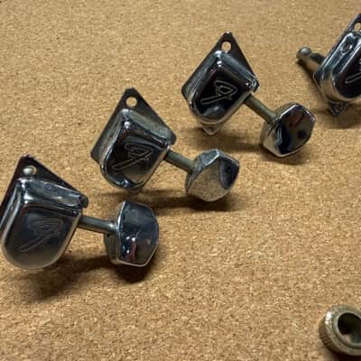 Fender  F Tuners-Tuning Machines- Chrome- Parts + pieces 1967-1974 -Strat Tele image 2