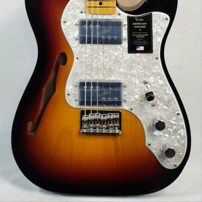 Fender American Vintage II 1972 Telecaster Thinline, Semi-Hollow Ash Body, 3-Color Sunburst, HSC image 9