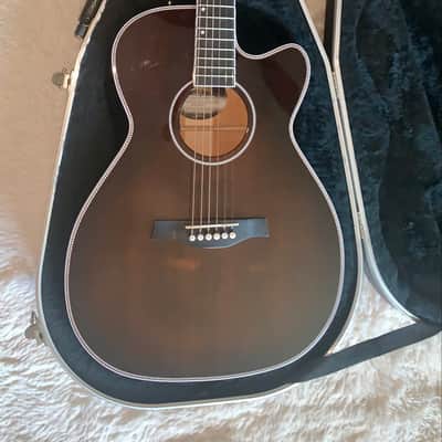 Seagull Artist Mosaic CH CW GT EQ Bourbon Burst Electric acoustic cutaway guitar made in Canada skb Hardshell case image 13