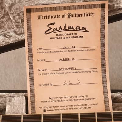 Eastman AC330E-12 12 String Jumbo (2024) image 3
