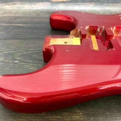 80s FERNANDES FST-80 Stratocaster Type Alder Body Candy Apple Red Made in Japan image 6