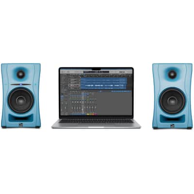KALI AUDIO LP-UNF-B 4” Ultra Nearfield Powered Monitor System w/Bluetooth - Boundary Compensation EQ Settings - for Mixing, Recording, Audio Production - USB-C, TRS, RCA Inputs Blue (Pair) image 4
