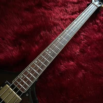 c.late 1960s Aria/Univox Matsumoku EB-1 Style Scroll Bass MIJ Vintage Bass Very Rare Bass “Brown” image 4