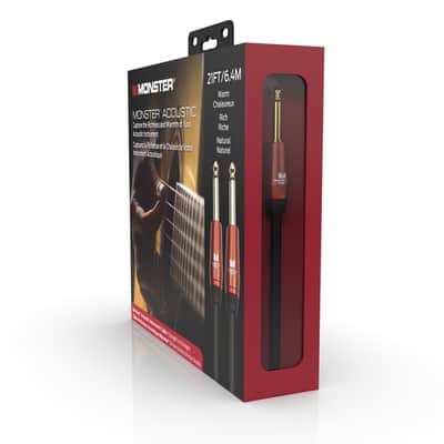 Monster MACST2-21WW Prolink Acoustic 1/4" Instrument Cable. 21 ft - Straight to Straight image 4