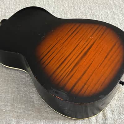 1960's USA Silvertone Parlor Acoustic Guitar Original Floral Artwork Harmony Stella image 19