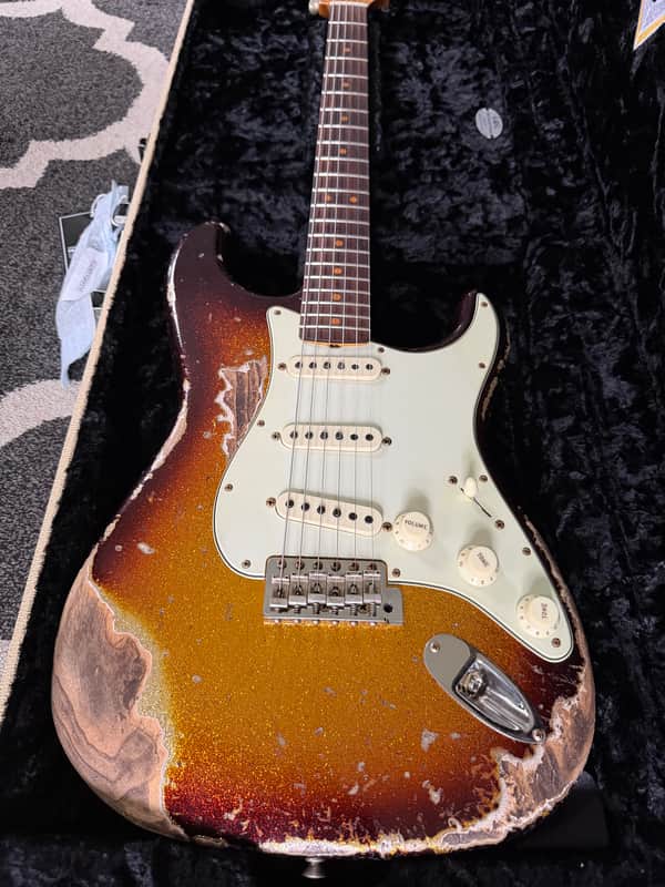 Fender 63 Stratocaster 2024 - Sunburst Sparkle Super Heavy Relic image 1