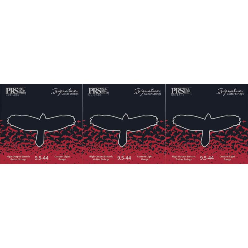 PRS Signature Electric Guitar Strings - .0095-.044 Custom Light 3-pack image 1