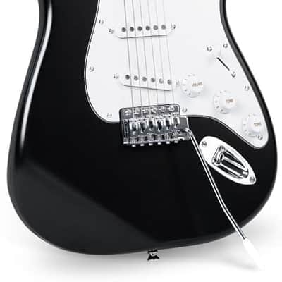 Electric Guitar, 39" Beginner Electric Guitar, Classic Pickup, Tremolo Bridge, Full-Size Lightweight Body, Rounded Fret Ends, Heel Adjustment Truss Rod (Black) image 1