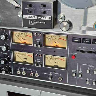 TEAC A-2340S 1/4" 4-Track Reel to Reel Tape Recorder 1970s - Silver image 9