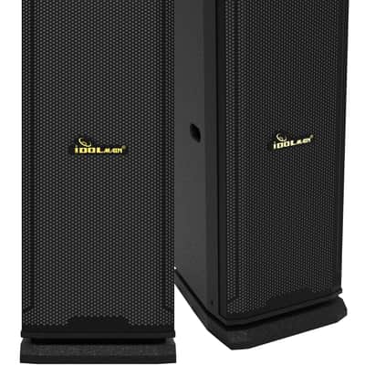 Karaoke System 8000W Mixing Amplifier, 6000W Floor Standing Speakers, Dual Wireless Microphone Bild 2