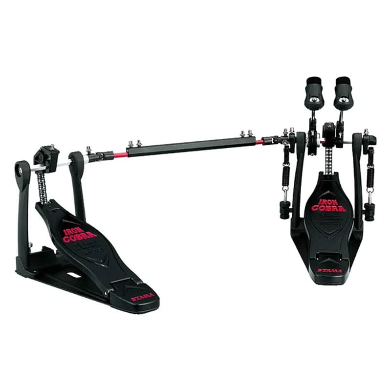 Tama Iron Cobra 600 25th Anniversary double kick pedal red and black image 1