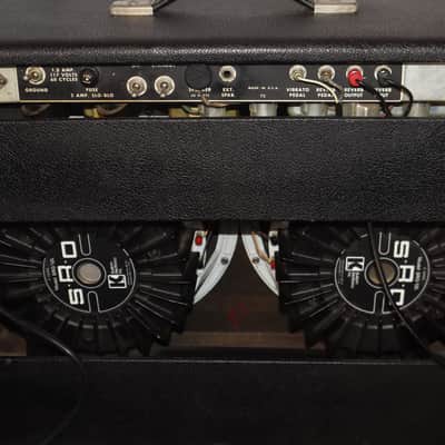 Fender Black Panel Pro Reverb Amp Blackface 2x12" Tube Guitar Combo Amp vintage 1967  LOCAL PICKUP ONLY image 10