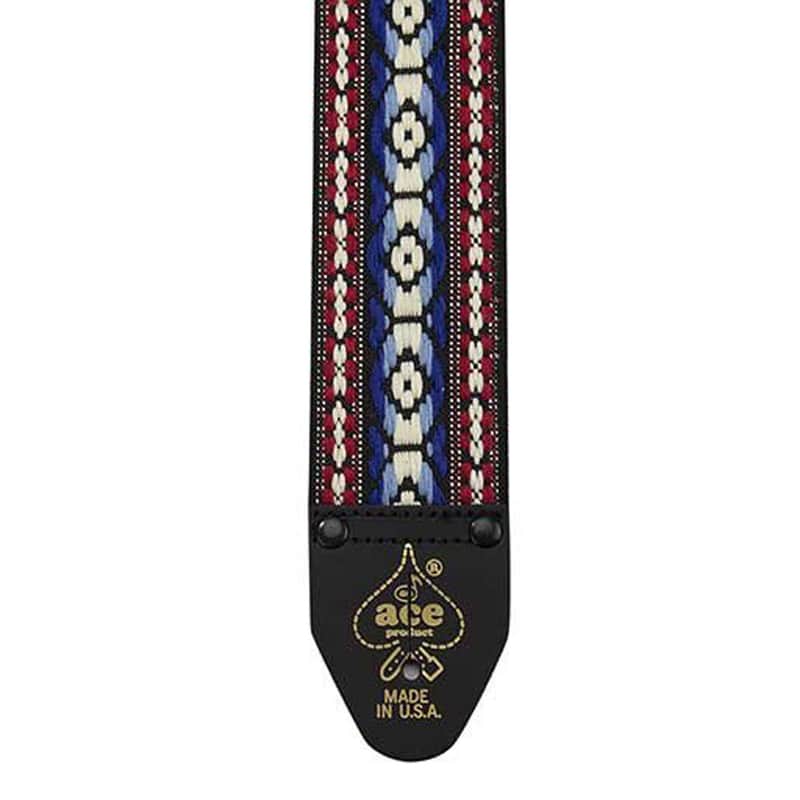 Ace Vintage Bohemian Blue Guitar Strap image 1
