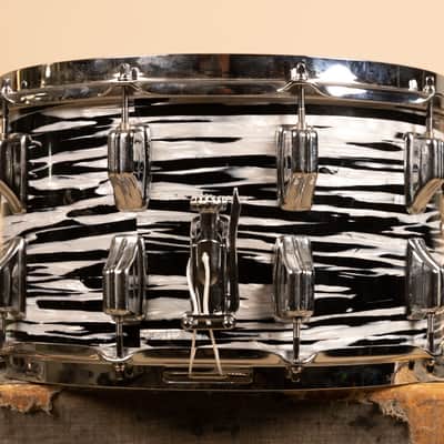 Vintage Newsound 8x14 White Tiger Pearl Snare Drum image 9