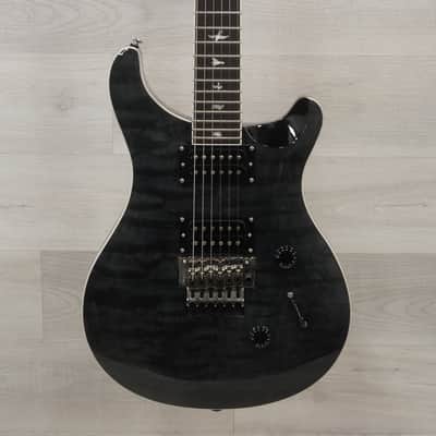 PRS SE Custom 24 Floyd Quilt Top Electric Guitar - Gray Black - Gig Bag Included image 1